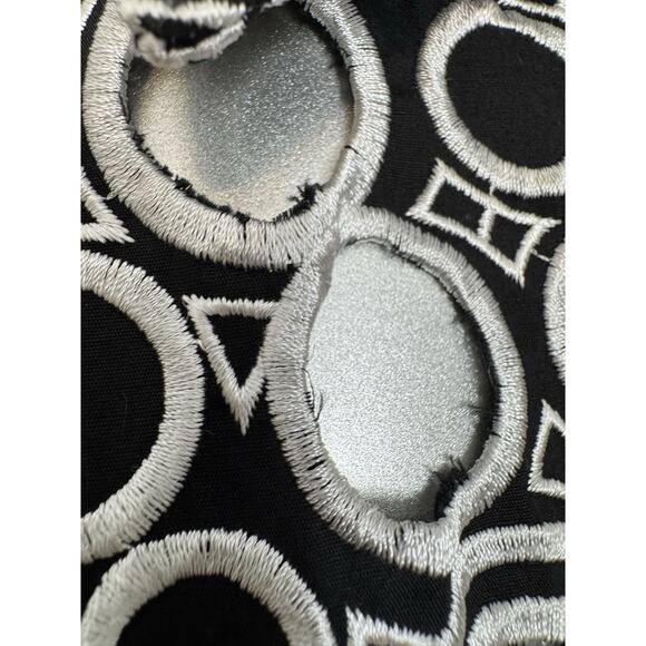 Samuel Dong Black Silver Geometric Cutout Jacket Womens Medium Art Wear - Picture 8 of 16